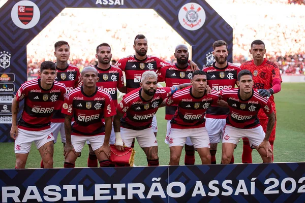 Rio Janeiro 2023 Match Entre Flamengo Corinthians Pour Championnat Brésilien — Photo