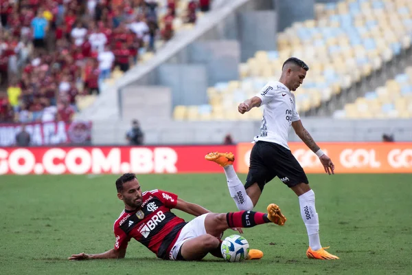 Rio Janeiro 2023 Mecz Pomiędzy Flamengo Corinthians Mistrzostwo Brazylii Maracan — Zdjęcie stockowe