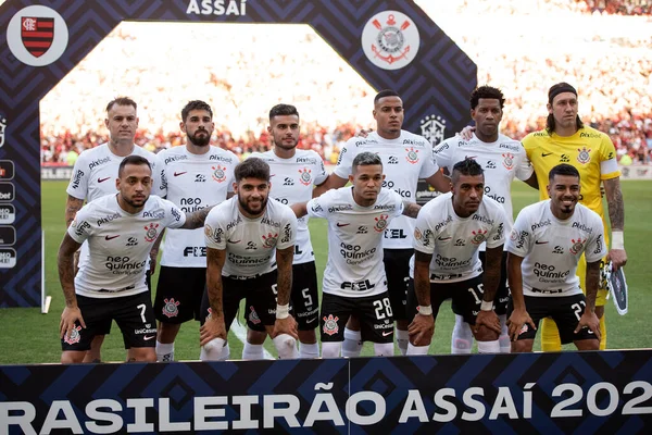 Rio Janeiro 2023 Partido Entre Flamengo Corinthians Por Campeonato Brasil — Foto de Stock