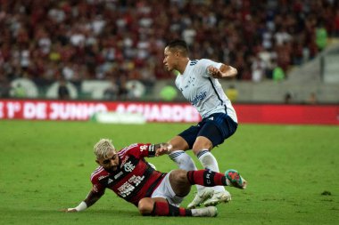 RIO DE JANEIRO - 16 Mayıs 2023 Gabigol, Flamengo. Flamengo x Cruzeiro arasındaki maç. Maracana 'da Brezilya Şampiyonası.