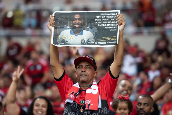 Rio Janeiro Maggio 2023 Folla Sostegno Vini Partita Tra Flamengo — Foto Stock