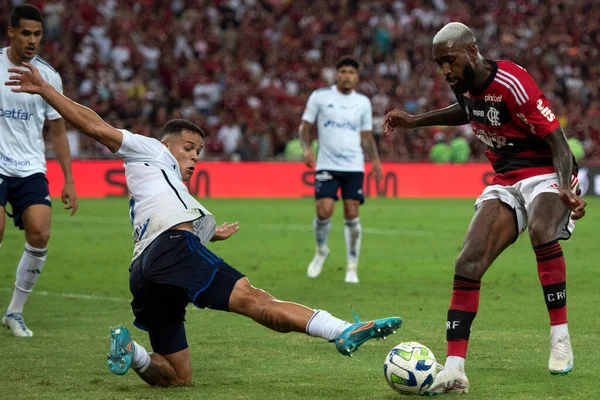Rio Janeiro Mayıs 2023 Gerson Flamengo Flamengo Cruzeiro Arasındaki Maç — Stok fotoğraf