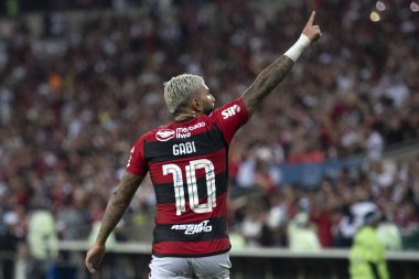 RIO DE JANEIRO - 01 Haziran 2023: Maracana Stadyumu 'nda Copa do Brasil' in 16. turu olan Flamengo x Fluminense arasındaki maç