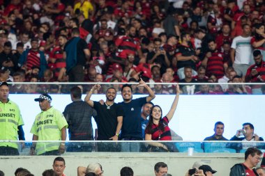 RIO DE JANEIRO - 01 Haziran 2023: Maracana Stadyumu 'nda Copa do Brasil' in 16. turu olan Flamengo x Fluminense arasındaki maç