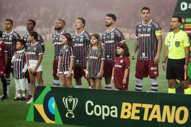RIO DE JANEIRO - 01 Haziran 2023: Maracana Stadyumu 'nda Copa do Brasil' in 16. turu olan Flamengo x Fluminense arasındaki maç
