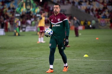 RIO DE JANEIRO - 01 Haziran 2023: Maracana Stadyumu 'nda Copa do Brasil' in 16. turu olan Flamengo x Fluminense arasındaki maç