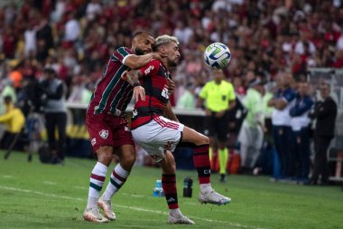 RIO DE JANEIRO - 01 Haziran 2023: Maracana Stadyumu 'nda Copa do Brasil' in 16. turu olan Flamengo x Fluminense arasındaki maç