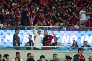 RIO DE JANEIRO - 01 Haziran 2023: Maracana Stadyumu 'nda Copa do Brasil' in 16. turu olan Flamengo x Fluminense arasındaki maç