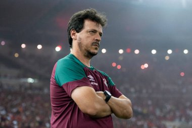 RIO DE JANEIRO - 01 Haziran 2023: Maracana Stadyumu 'nda Copa do Brasil' in 16. turu olan Flamengo x Fluminense arasındaki maç