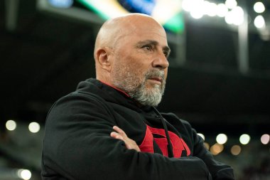 RIO DE JANEIRO - 01 Haziran 2023: Maracana Stadyumu 'nda Copa do Brasil' in 16. turu olan Flamengo x Fluminense arasındaki maç