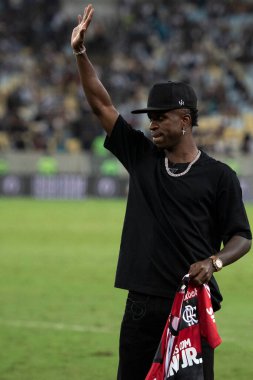 RIO DE JANEIRO - 01 Haziran 2023: Maracana Stadyumu 'nda Copa do Brasil' in 16. turu olan Flamengo x Fluminense arasındaki maç