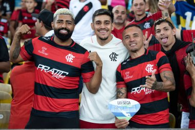 RIO DE JANEIRO - 01 Haziran 2023: Maracana Stadyumu 'nda Copa do Brasil' in 16. turu olan Flamengo x Fluminense arasındaki maç