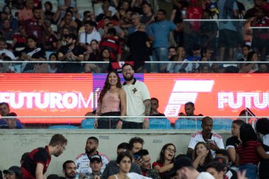 RIO DE JANEIRO - 01 Haziran 2023: Maracana Stadyumu 'nda Copa do Brasil' in 16. turu olan Flamengo x Fluminense arasındaki maç