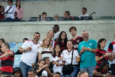 RIO DE JANEIRO - 01 Haziran 2023: Maracana Stadyumu 'nda Copa do Brasil' in 16. turu olan Flamengo x Fluminense arasındaki maç