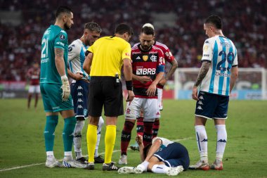 BRAZIL, RIO DE JANEIRO - 08 Haziran 2023; Maracana Stadyumu 'ndaki Copa Libertadores A Grubu' nun beşinci turu için Flamengo x Racing ARG arasındaki maç