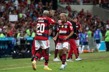 BRAZIL, RIO DE JANEIRO - 08 Haziran 2023; Maracana Stadyumu 'ndaki Copa Libertadores A Grubu' nun beşinci turu için Flamengo x Racing ARG arasındaki maç