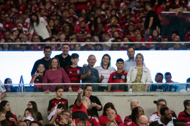 BRAZIL, RIO DE JANEIRO - 08 Haziran 2023; Maracana Stadyumu 'ndaki Copa Libertadores A Grubu' nun beşinci turu için Flamengo x Racing ARG arasındaki maç