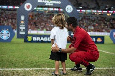 BRAZİL, RIO DE JANEIRO 11 HAZİRAN 2023: Maracana Stadyumu 'ndaki Brezilya Şampiyonası' nın 10. turu için Flamengo x Grmio arasında maç