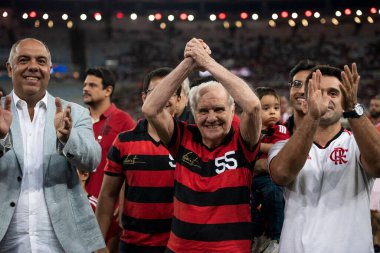 BRAZİL, RIO DE JANEIRO 11 HAZİRAN 2023: Maracana Stadyumu 'ndaki Brezilya Şampiyonası' nın 10. turu için Flamengo x Grmio arasında maç