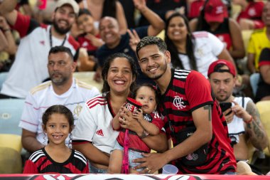 BRAZİL, RIO DE JANEIRO 11 HAZİRAN 2023: Maracana Stadyumu 'ndaki Brezilya Şampiyonası' nın 10. turu için Flamengo x Grmio arasında maç