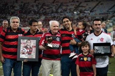 BRAZİL, RIO DE JANEIRO 11 HAZİRAN 2023: Maracana Stadyumu 'ndaki Brezilya Şampiyonası' nın 10. turu için Flamengo x Grmio arasında maç