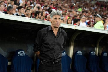 BRAZİL, RIO DE JANEIRO 11 HAZİRAN 2023: Maracana Stadyumu 'ndaki Brezilya Şampiyonası' nın 10. turu için Flamengo x Grmio arasında maç