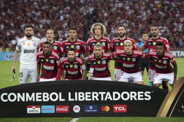 BRAZIL, RIO DE JANEIRO - 28 Haziran 2023: Maracana Stadyumu 'ndaki A Grubu Libertadores' in altıncı turu için Flamengo x Aucas EQU arasındaki maç