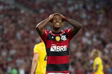 BRAZIL, RIO DE JANEIRO - 28 Haziran 2023: Maracana Stadyumu 'ndaki A Grubu Libertadores' in altıncı turu için Flamengo x Aucas EQU arasındaki maç
