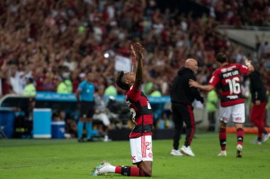BRAZIL, RIO DE JANEIRO - 28 Haziran 2023: Maracana Stadyumu 'ndaki A Grubu Libertadores' in altıncı turu için Flamengo x Aucas EQU arasındaki maç