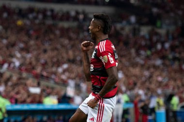 BRAZIL, RIO DE JANEIRO - 28 Haziran 2023: Maracana Stadyumu 'ndaki A Grubu Libertadores' in altıncı turu için Flamengo x Aucas EQU arasındaki maç