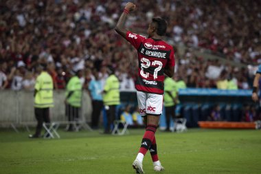 BRAZIL, RIO DE JANEIRO - 28 Haziran 2023: Maracana Stadyumu 'ndaki A Grubu Libertadores' in altıncı turu için Flamengo x Aucas EQU arasındaki maç