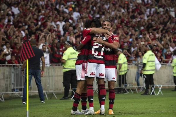Brazil Rio Janeiro 28Η Ιουνιου 2023 Αγώνας Μεταξύ Flamengo Aucas — Φωτογραφία Αρχείου