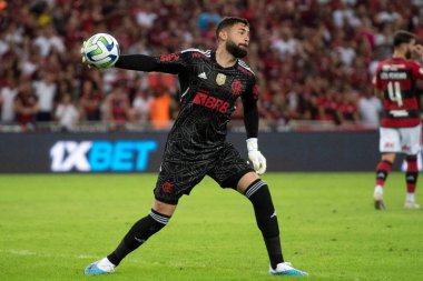 BRAZIL, RIO DE JANEIRO - 1 Temmuz 2023: Brezilya Maracana Stadyumu 'ndaki Brezilya Şampiyonası için Flamengo x Fortaleza maçı