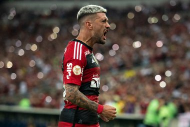 BRAZIL, RIO DE JANEIRO - 1 Temmuz 2023: Brezilya Maracana Stadyumu 'ndaki Brezilya Şampiyonası için Flamengo x Fortaleza maçı