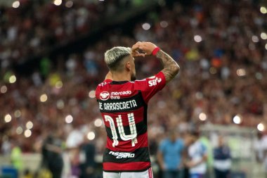 BRAZIL, RIO DE JANEIRO - 1 Temmuz 2023: Brezilya Maracana Stadyumu 'ndaki Brezilya Şampiyonası için Flamengo x Fortaleza maçı