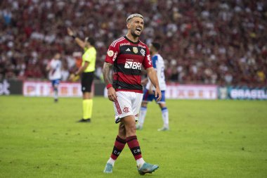 BRAZIL, RIO DE JANEIRO - 1 Temmuz 2023: Brezilya Maracana Stadyumu 'ndaki Brezilya Şampiyonası için Flamengo x Fortaleza maçı