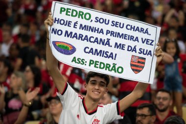 BRAZIL, RIO DE JANEIRO - 1 Temmuz 2023: Brezilya Maracana Stadyumu 'ndaki Brezilya Şampiyonası için Flamengo x Fortaleza maçı