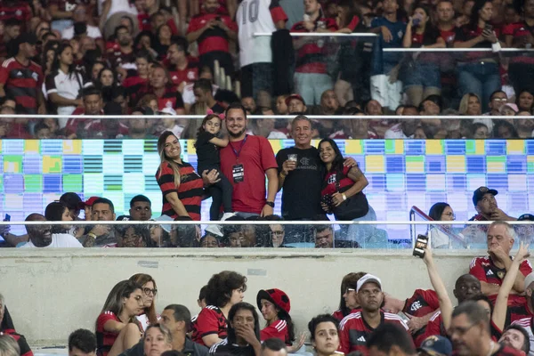 Brasilien Rio Janeiro Juli 2023 Spiel Zwischen Flamengo Fortaleza Die — Stockfoto