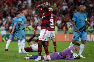 BRAZIL, RIO DE JANEIRO - 05 Temmuz 2023: Maracana Stadyumu 'ndaki Copa do Brasil çeyrek finalinin ilk turu olan Flamengo x Athletico Pr arasındaki maç.