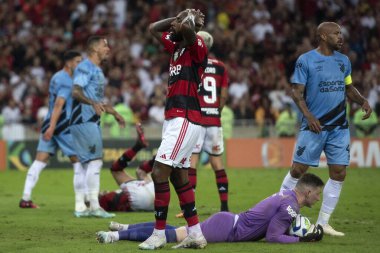 BRAZIL, RIO DE JANEIRO - 05 Temmuz 2023: Maracana Stadyumu 'ndaki Copa do Brasil çeyrek finalinin ilk turu olan Flamengo x Athletico Pr arasındaki maç.