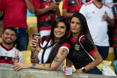 BRAZIL, RIO DE JANEIRO - 05 Temmuz 2023: Maracana Stadyumu 'ndaki Copa do Brasil çeyrek finalinin ilk turu olan Flamengo x Athletico Pr arasındaki maç.