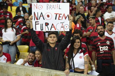 BRAZIL, RIO DE JANEIRO - 05 Temmuz 2023: Maracana Stadyumu 'ndaki Copa do Brasil çeyrek finalinin ilk turu olan Flamengo x Athletico Pr arasındaki maç.