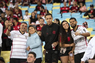 BRAZIL, RIO DE JANEIRO - 05 Temmuz 2023: Maracana Stadyumu 'ndaki Copa do Brasil çeyrek finalinin ilk turu olan Flamengo x Athletico Pr arasındaki maç.