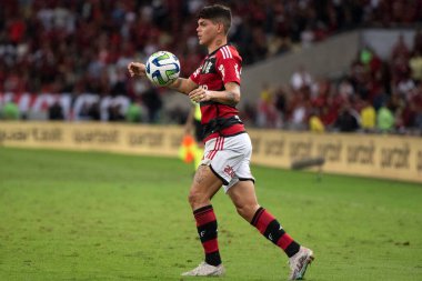 BRAZIL, RIO DE JANEIRO - 05 Temmuz 2023: Maracana Stadyumu 'ndaki Copa do Brasil çeyrek finalinin ilk turu olan Flamengo x Athletico Pr arasındaki maç.