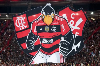 BRAZIL, RIO DE JANEIRO - 05 Temmuz 2023: Maracana Stadyumu 'ndaki Copa do Brasil çeyrek finalinin ilk turu olan Flamengo x Athletico Pr arasındaki maç.
