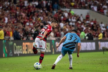 BRAZIL, RIO DE JANEIRO - 05 Temmuz 2023: Maracana Stadyumu 'ndaki Copa do Brasil çeyrek finalinin ilk turu olan Flamengo x Athletico Pr arasındaki maç.