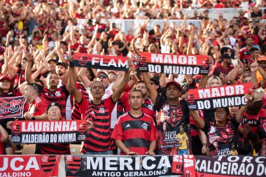 Rio de Janeiro (RJ), 07.16.2023 - Brezilya Maracan Şampiyonası için Fluminense x Flamengo maçı.