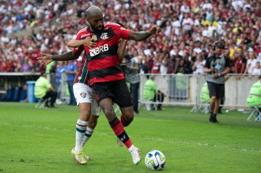 Rio de Janeiro (RJ), 07.16.2023 - Gerson do Flamengo. Maracan 'daki Brezilya Şampiyonası için Fluminense x Flamengo maçı.