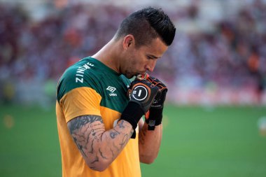 Rio de Janeiro (RJ), 07.16.2023 - Fbio do Fluminense. Maracan 'daki Brezilya Şampiyonası için Fluminense x Flamengo maçı.