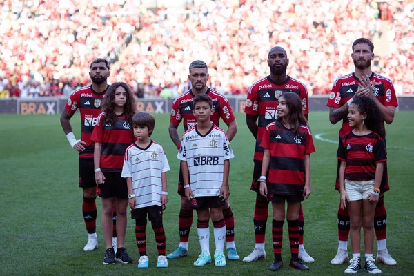 Rio Janeiro 2023 Partida Entre Fluminense Flamengo Pelo Campeonato Brasileiro — Fotografia de Stock